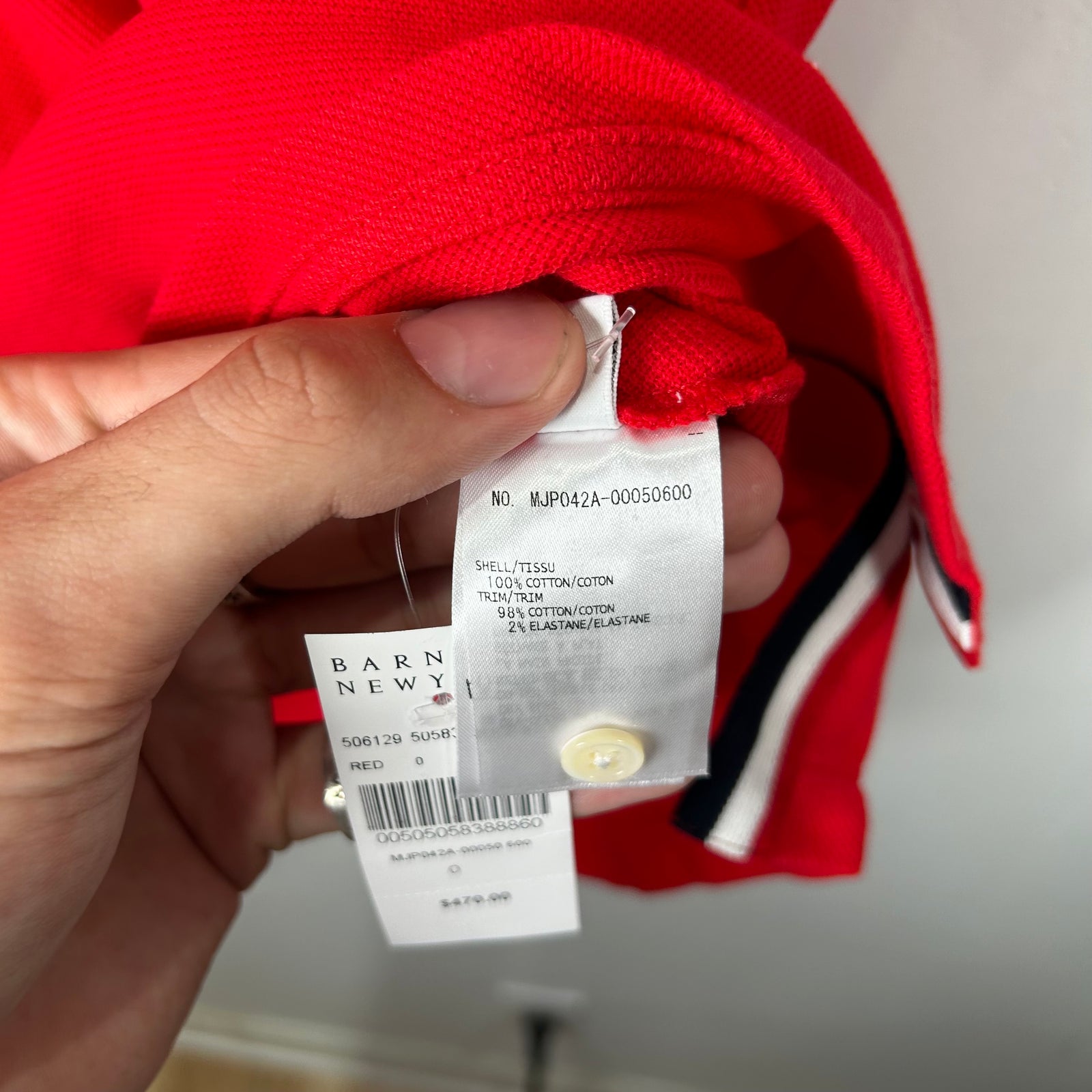 Thom Browne 1/4 Stripe Polo Size XS