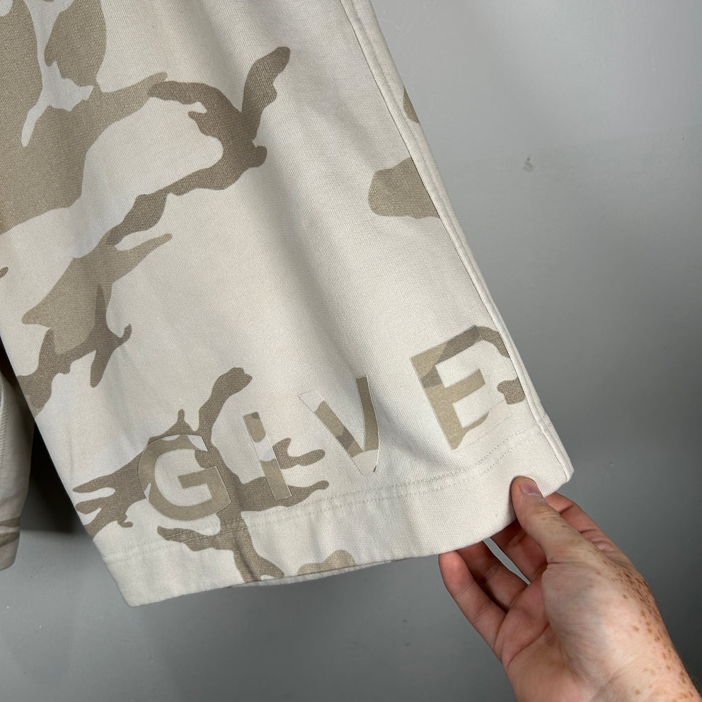 Givenchy Desert Camo Logo Shorts Size L