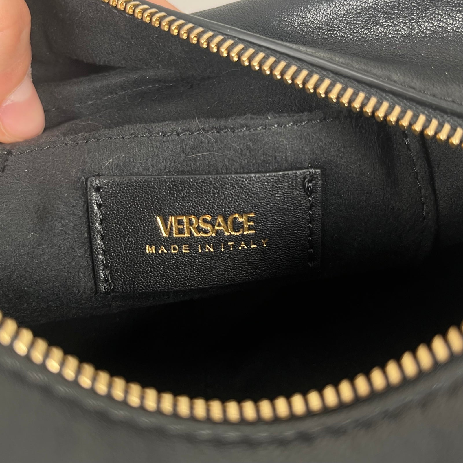 Versace Black Bowling Purse