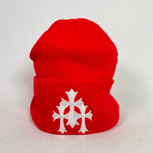 Chrome Hearts Triple Cross Embroidered Beanie