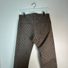 Louis Vuitton Grey Monogram Logo Slim Jeans Size 29