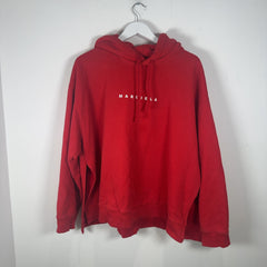 Maison Margiela MM6 Red Logo Poncho Hoodie Size L