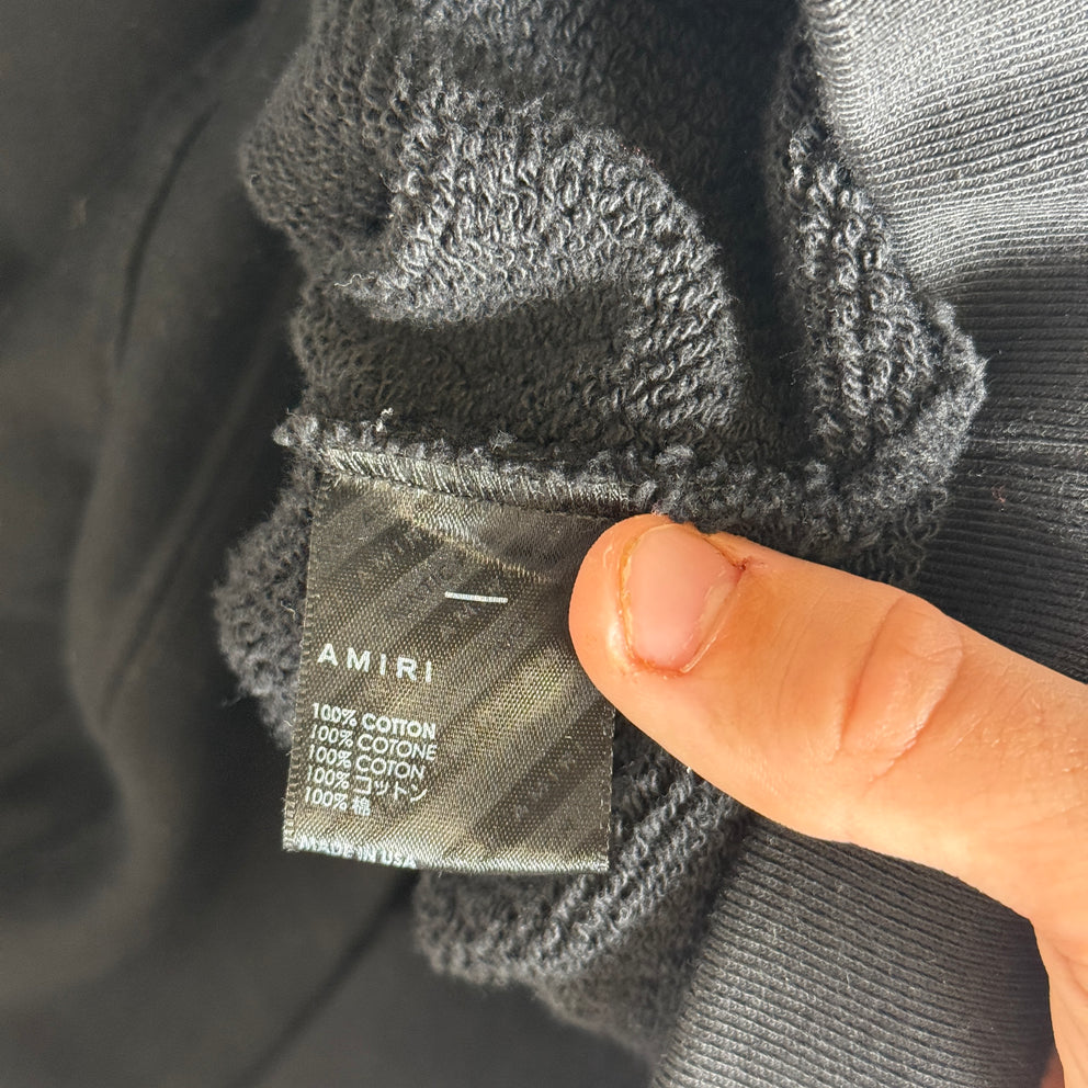 Amiri Black MA Core Logo Hoodie Size L