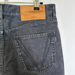 Vetements Black Denim Cut Off Shorts