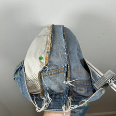 Endless Neon Green Embroidered Blue Denim Jeans Size 36