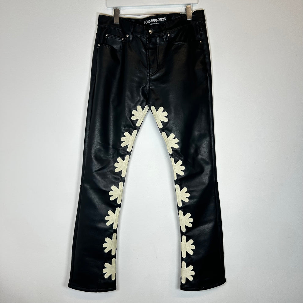 Lostshdws Black Leather Pants Size 34
