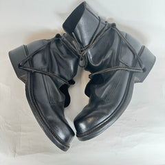 Dirk Bikkemburgs Black Leather Lace Through Heel Boots Size 44