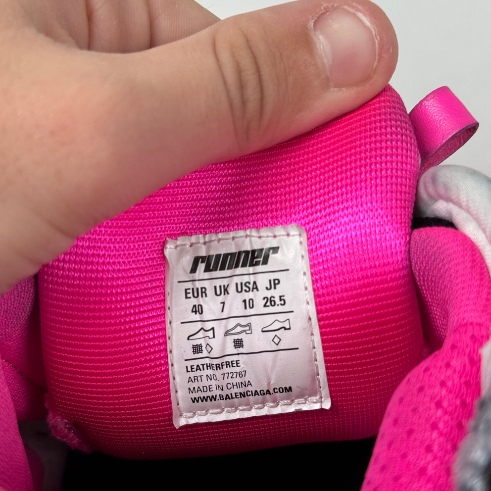 Balenciaga Black/Pink Runners Size 40