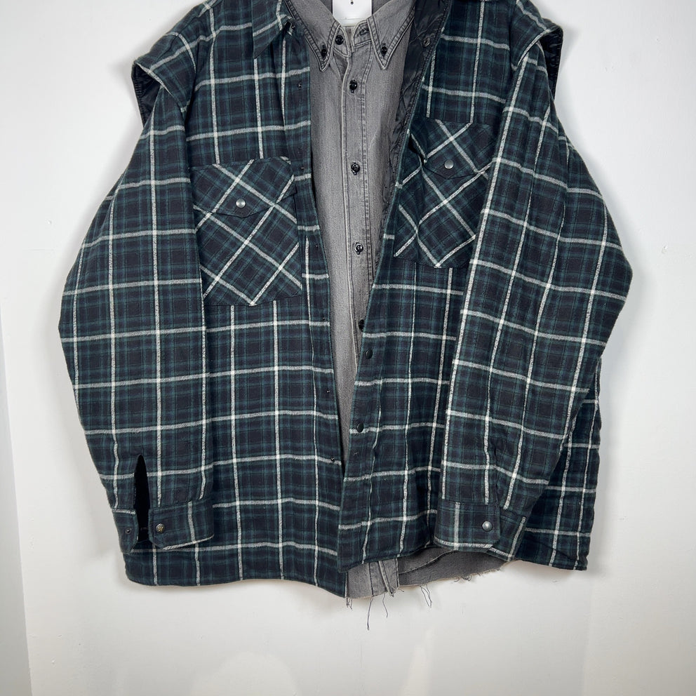Balenciaga Double Layer Flannel Jacket
