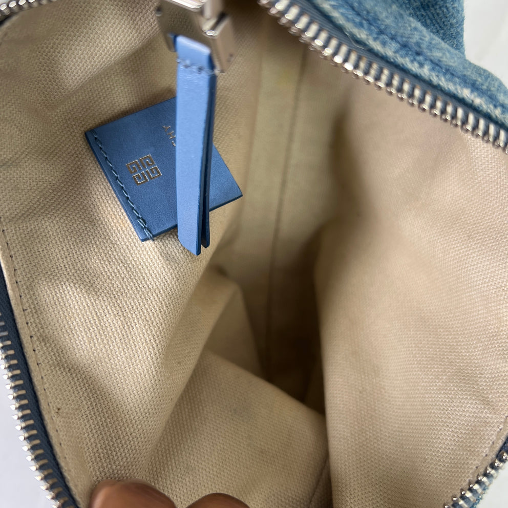 Givenchy Washed Denim Voyou Mini Shoulder Bag