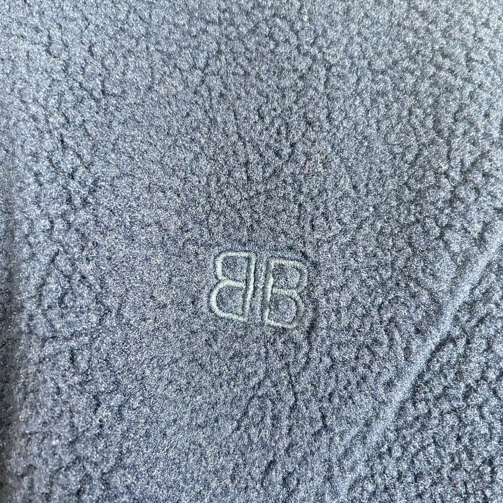Balenciaga Navy Sherpa Half Zip Jacket Size 54