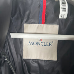 Moncler Hermine Giubbotto Black Long Down Jacket Size 2