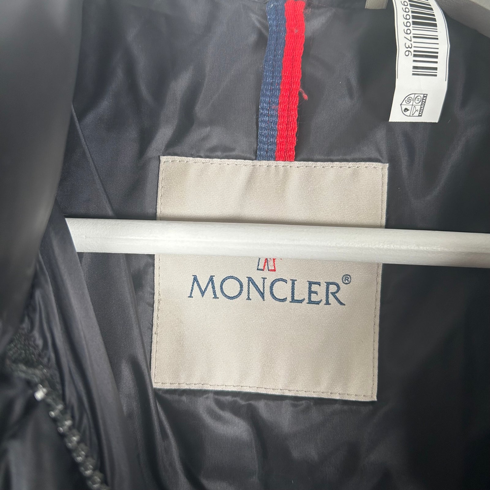 Moncler Hermine Giubbotto Black Long Down Jacket Size 2