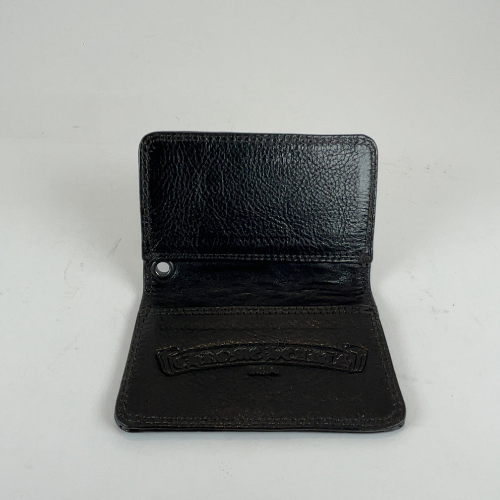 Chrome Hearts Leather Flip Card Holder