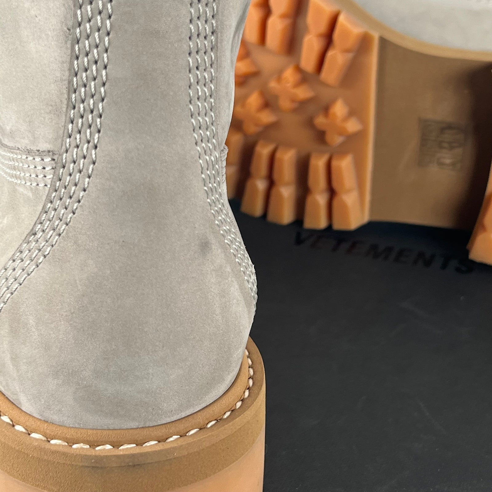 Vetements Grey Ankle Boots Size 40