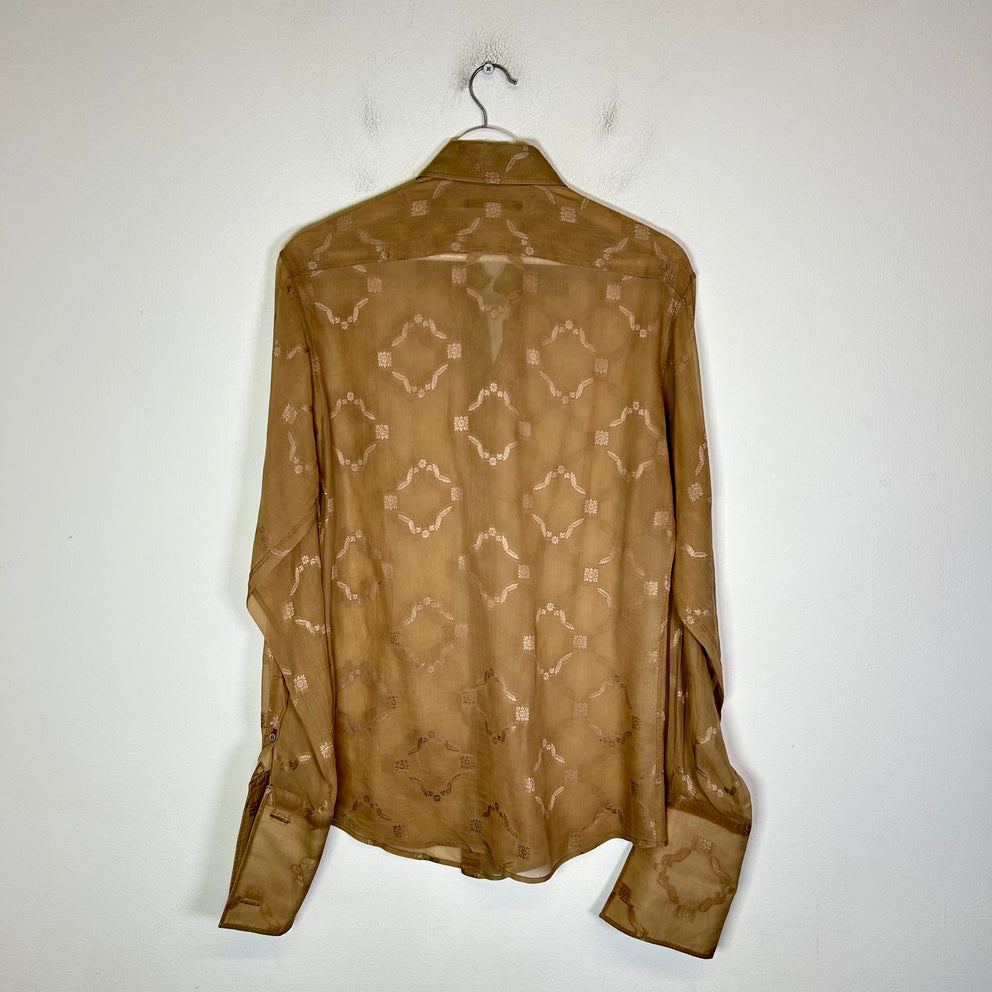 Gucci By Tom Ford SS03 Silk Sheer Button-Up Shirt