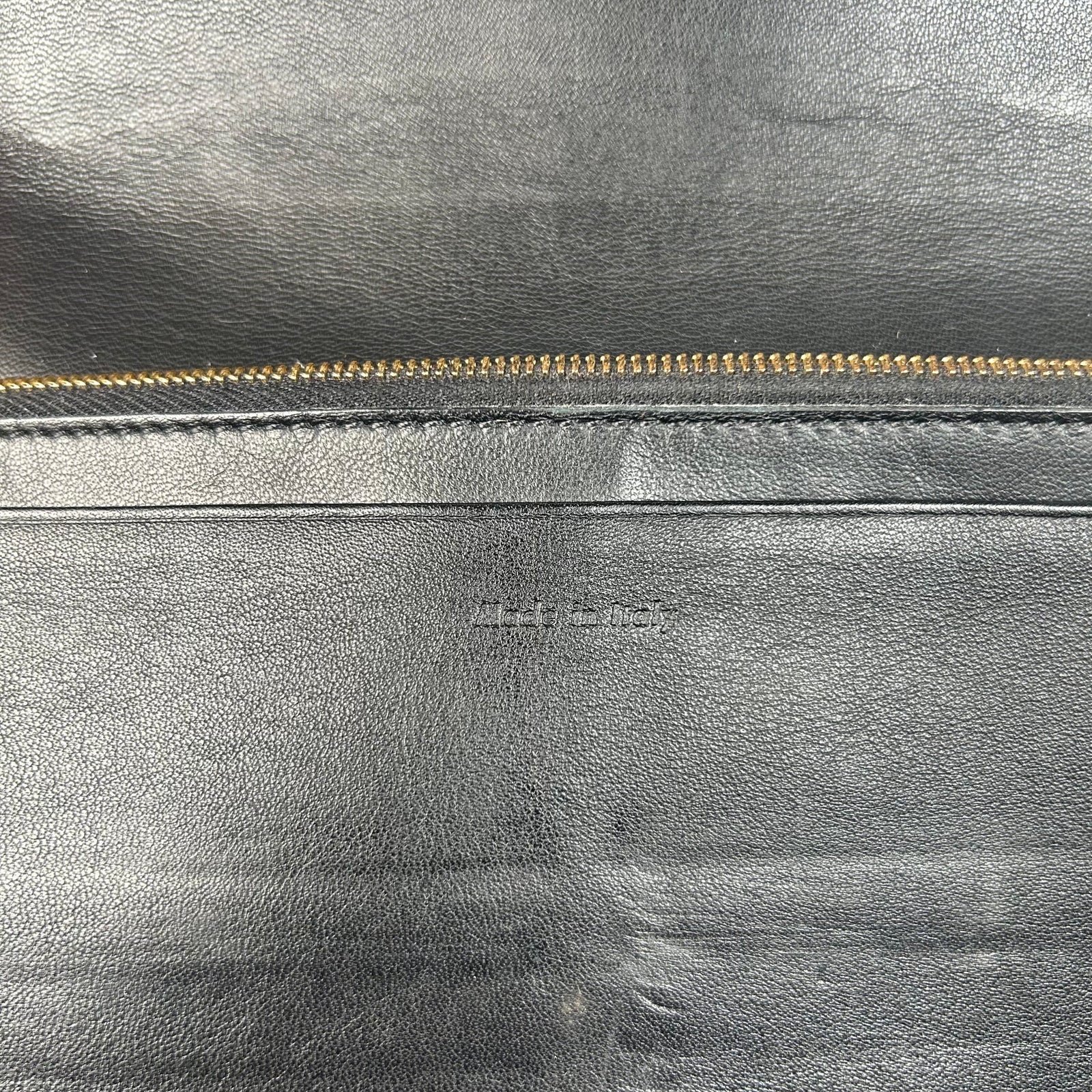 Celine Black/Green Calfskin Envelope Wallet