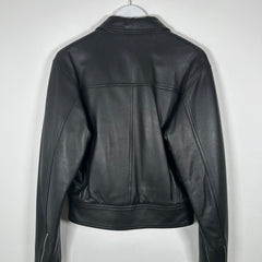 Yves Saint Laurent Rive Gauche 1990's Leather Field Jacket Size 50