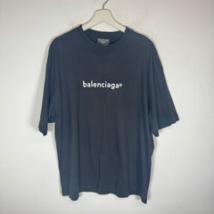 Balenciaga Black Copyright Logo T-Shirt Size M