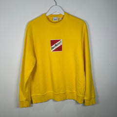 Burberry Yellow 'Kingdom' Logo Crewneck Size M