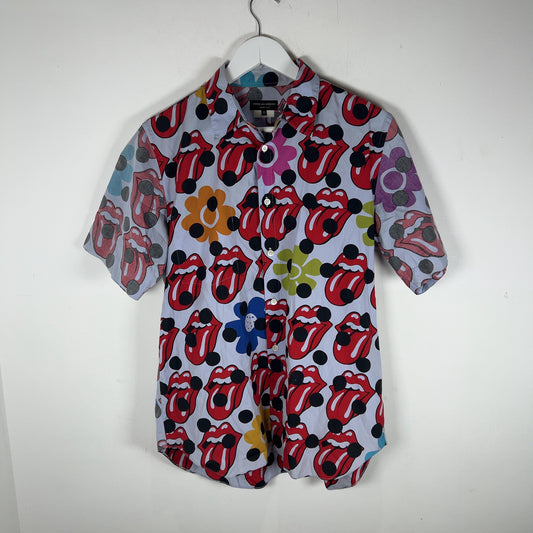 Comme Des Garcons All Over Rolling Stone Print Shirt