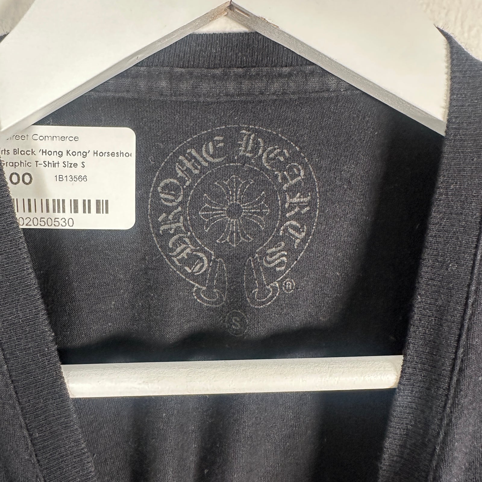 Chrome Hearts Black 'Hong Kong' Horseshoe Graphic T-Shirt Size S