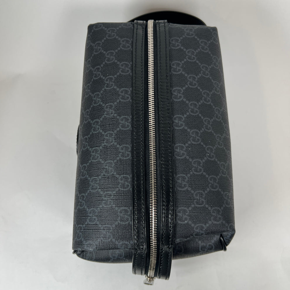 Gucci Black GG Supreme Large Toiletry Bag
