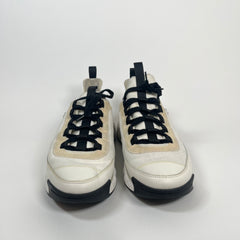 Chanel Interlocking CC Logo Leather Sneakers Size 45