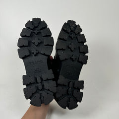 Prada Black Pointy Monolith Loafer Size 37.5