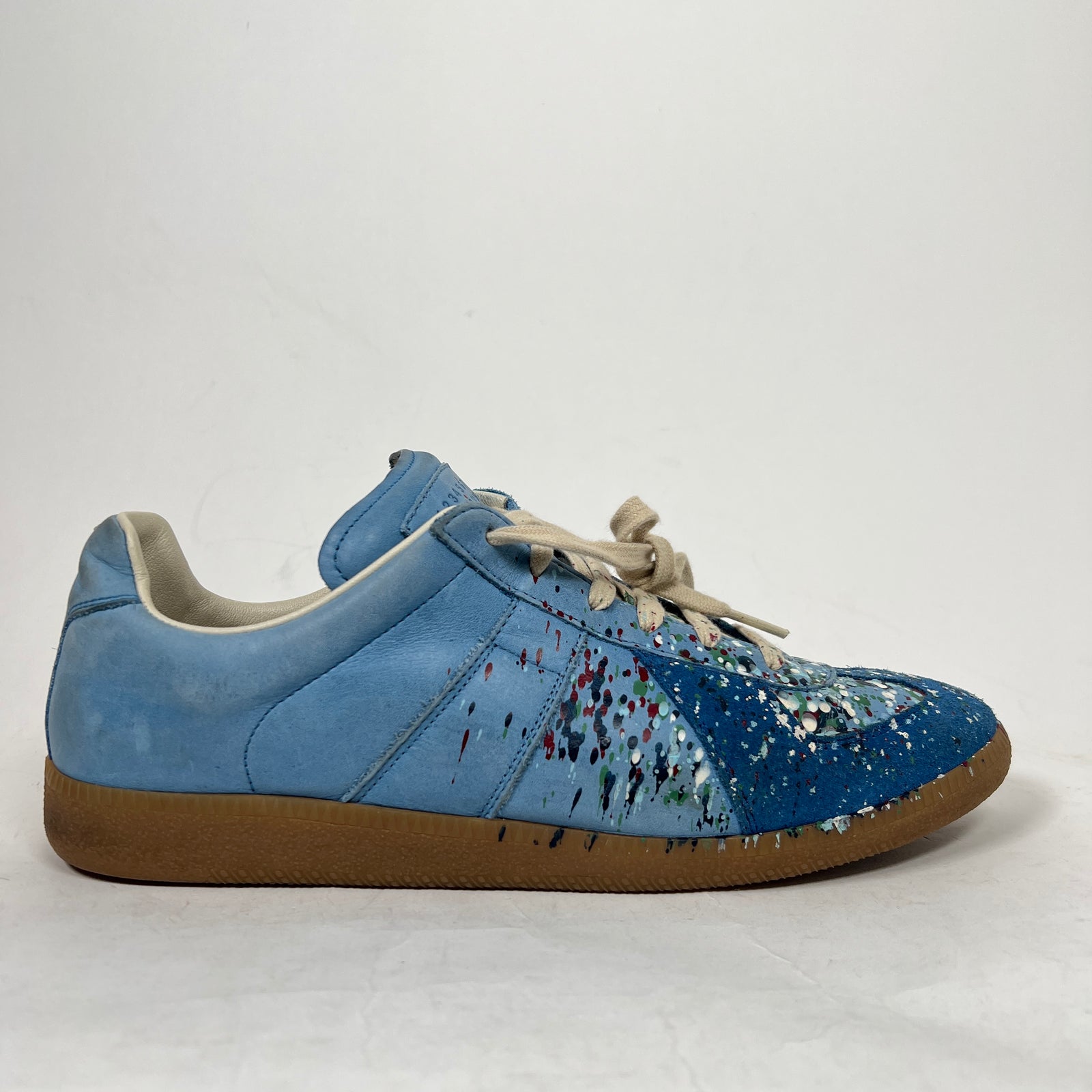 Maison Margiela Blue Paint Splatter Gats Size 43