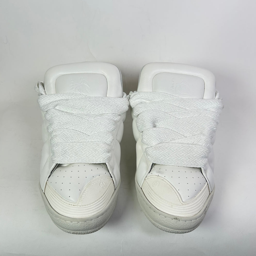 Lanvin Triple White XL Curb Sneaker Size 46