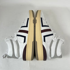 Lanvin x A Ma Maniere White/Maroon Clay High-Top Sneaker Size 43