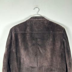 Gucci Brown Suede Leather Over Coat Size 50it