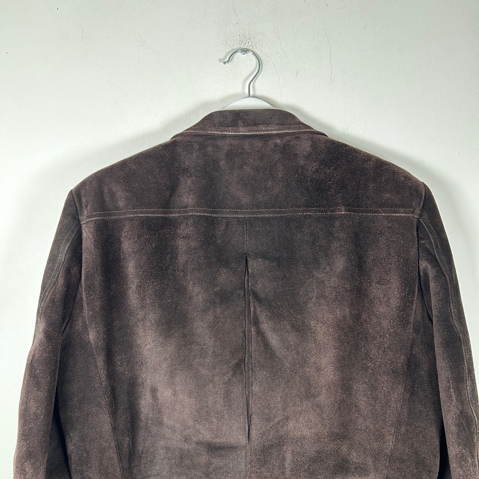 Gucci Brown Suede Leather Over Coat Size 50it
