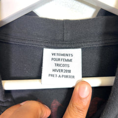 Vetements FW18 Metal Tour Hooded Longsleeve