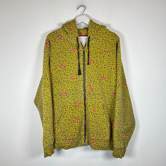 Supreme x IRAK Yellow Zip-Up Hoodie Size XL