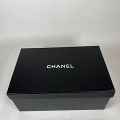 Chanel Black/White Mesh Suede Grained Calfskin Interlocking CC Runners Size 39.5