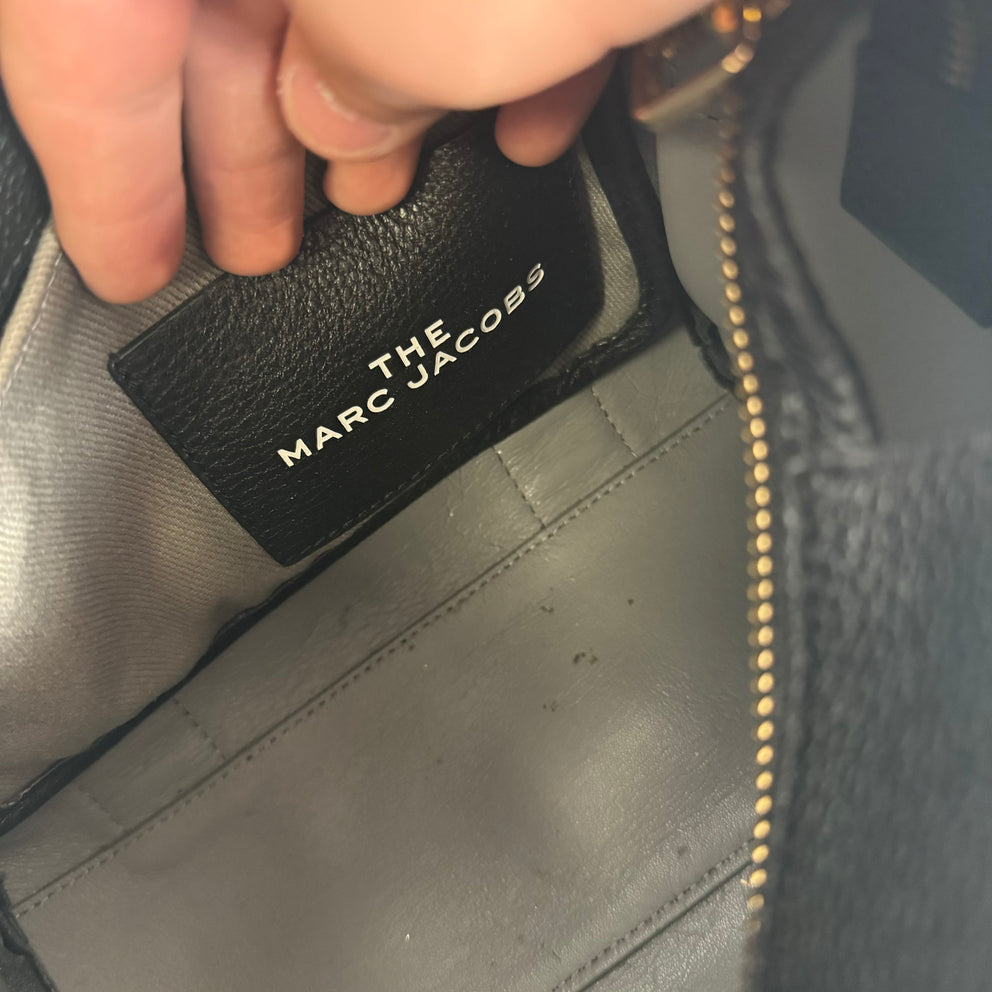 Marc Jacobs Black Leather Small Tote Bag