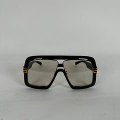 Gucci Black/Gold Square Aviator Sunglasses