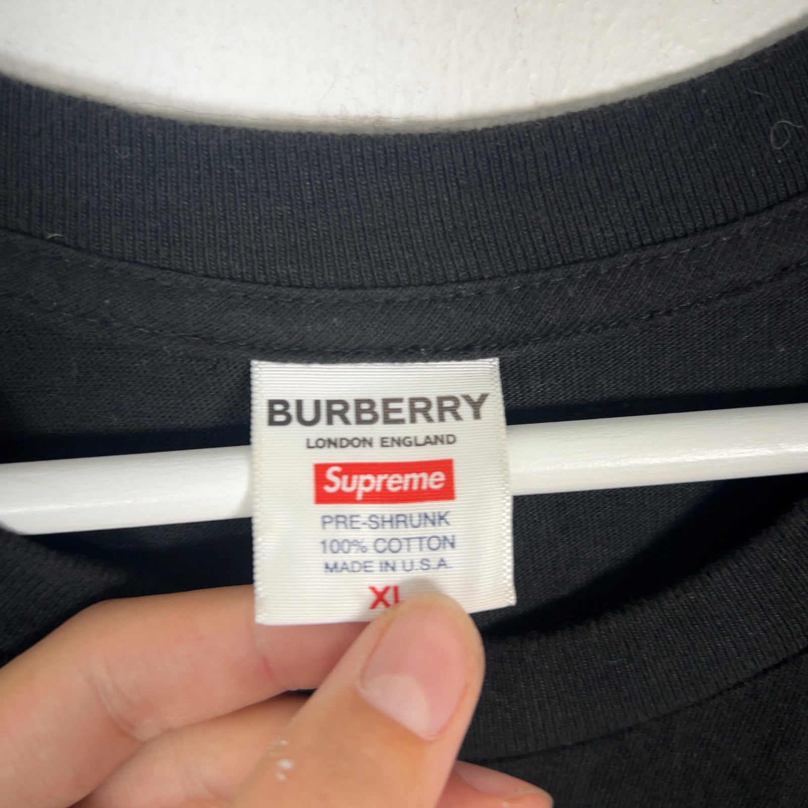 Supreme x Burberry Plaid Box Logo Graphic T-Shirt