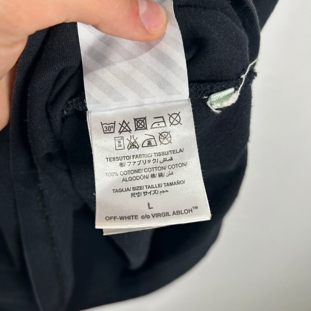 Off-White Mirror Skull Black T-Shirt Size L