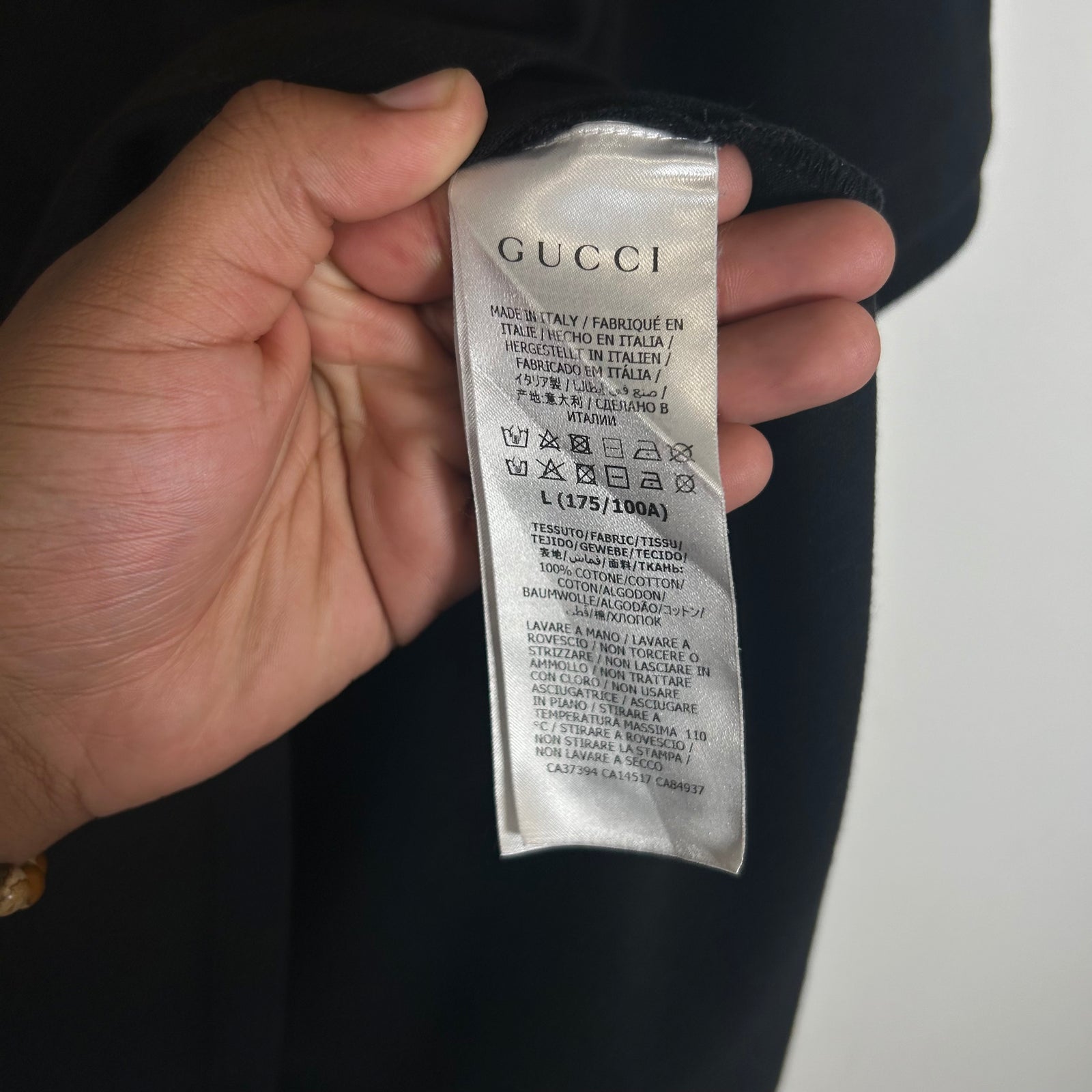 Gucci Black "Original" Graphic Tee Size L