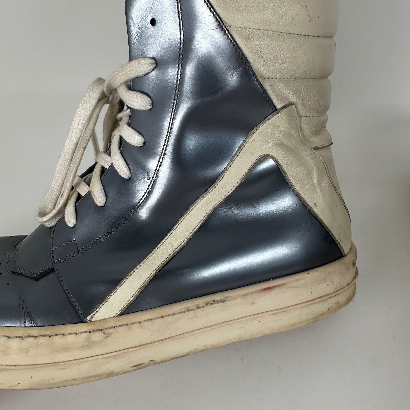 Rick Owens Metallic Geobasket Size 45