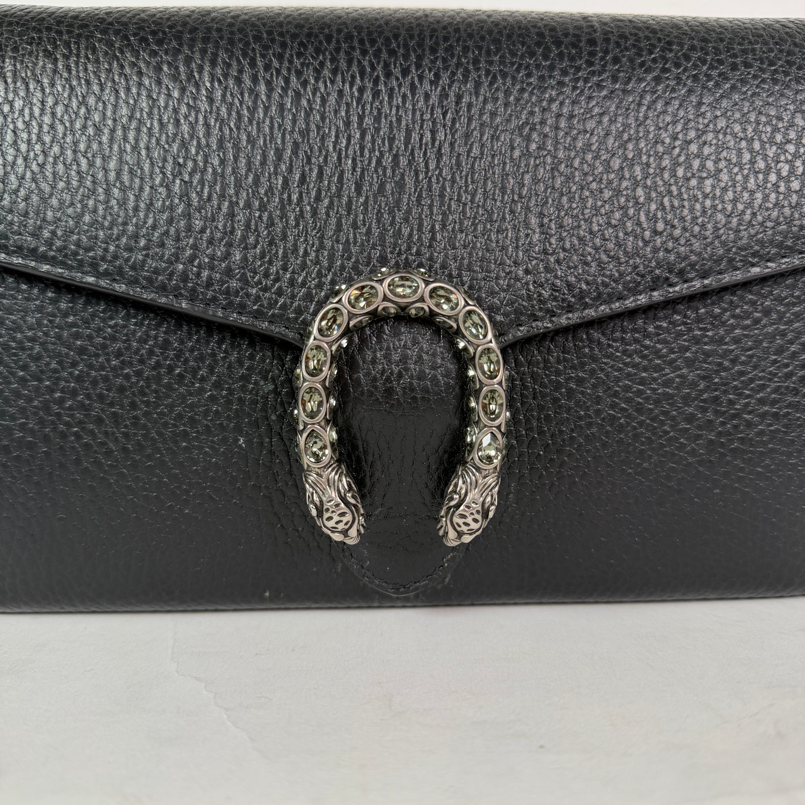 Gucci Black Leather Dionysus Wallet On Chain Bag