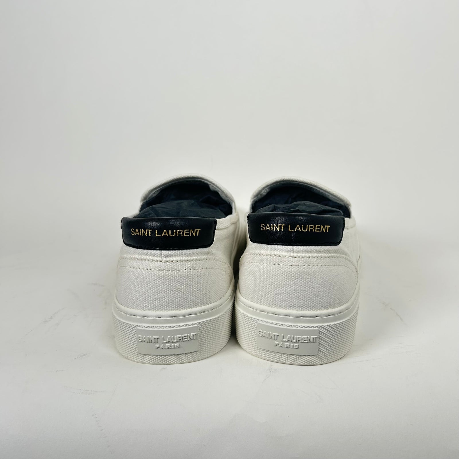 Saint Laurent White Slip-On Sneaker Size 9