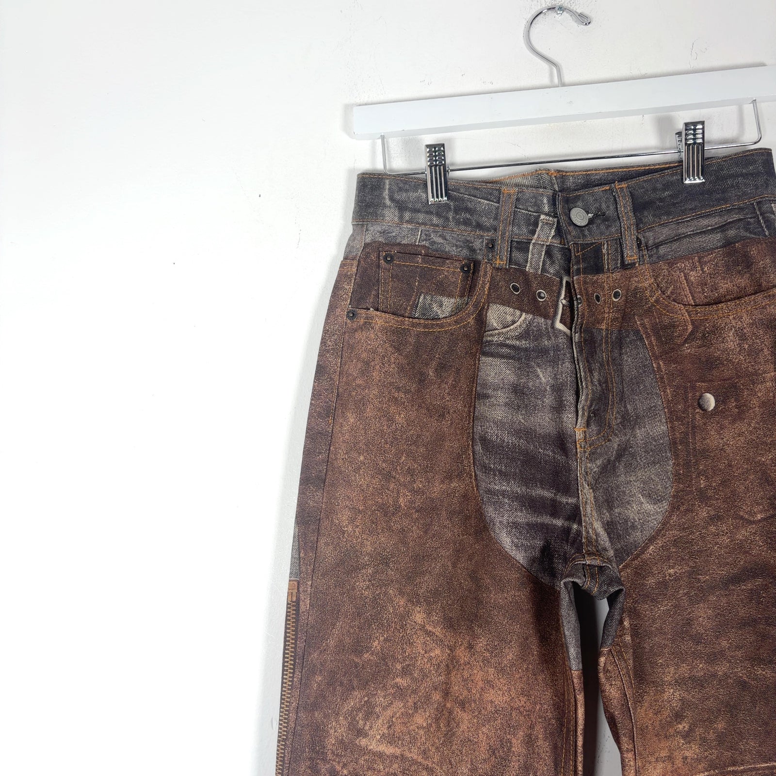 Acne Studios Trompe L'Oeil Cotton 'Chaps' Jeans