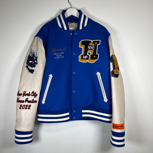 Heron Preston Blue Varsity Jacket Size L