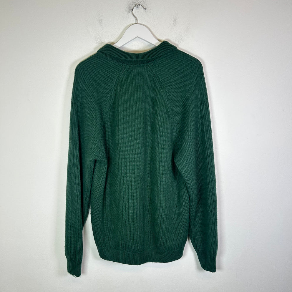 Supreme Green Small Box Logo Polo Sweater Size L