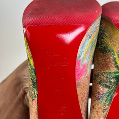 Christian Louboutin Blooming Cork Pigalle Follies 100 Heels