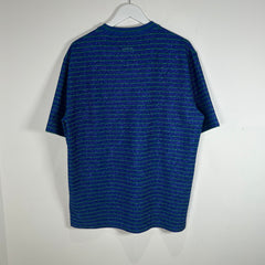 Lanvin Blue/Green Sparkly Logo T-Shirt Size XL